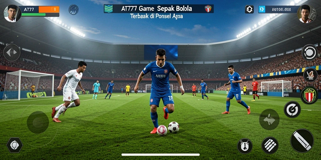Tampilan gameplay sepak bola yang mendebarkan dalam AT777.