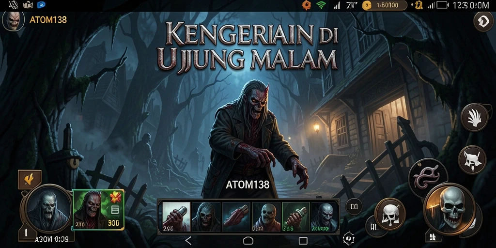 Gameplay menyeramkan yang menampilkan suasana kegelapan dalam ATOM138.