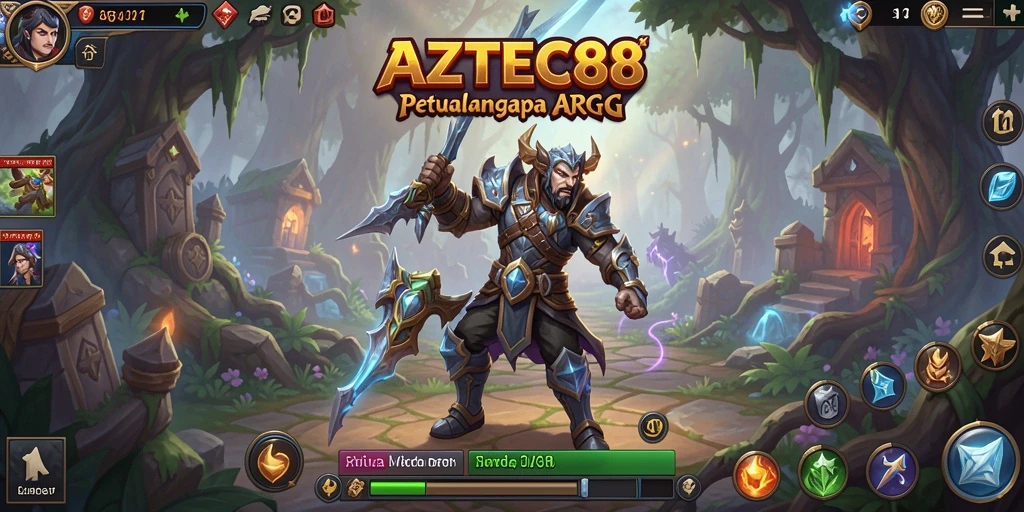 Tampilan gameplay mendebarkan dalam AZTEC88 dengan aksi ARPG yang intens.
