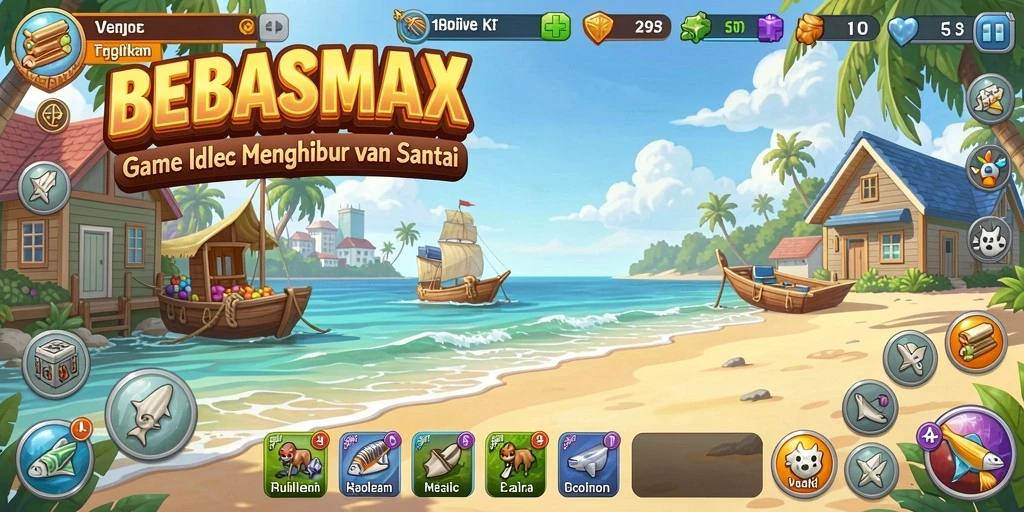 Screenshot permainan BEBASMAX menampilkan gameplay Idle yang seru.