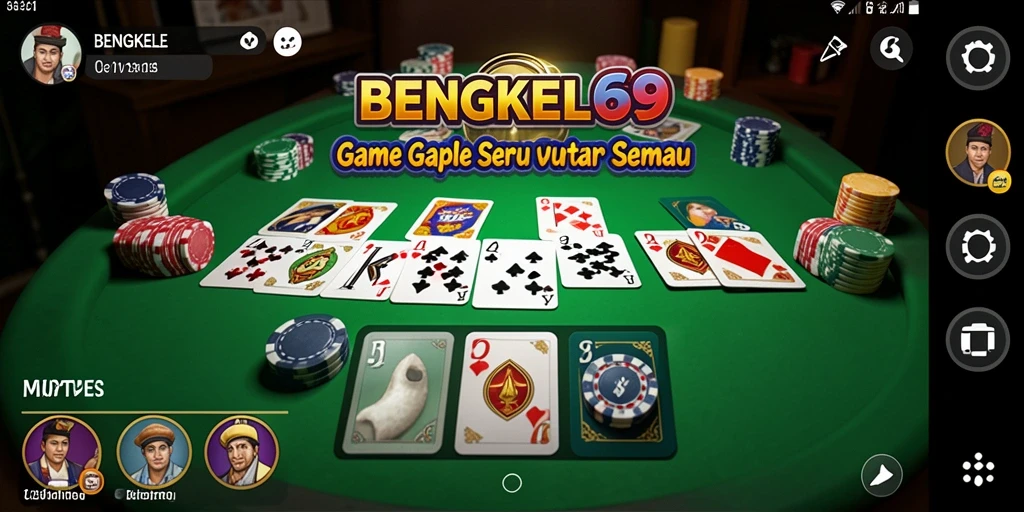 Screenshot BENGKEL69 menampilkan gameplay Gaple yang seru dan interaktif.