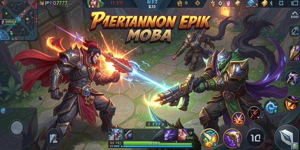 Gameplay seru BPO777 dengan pertarungan tim yang dinamis.