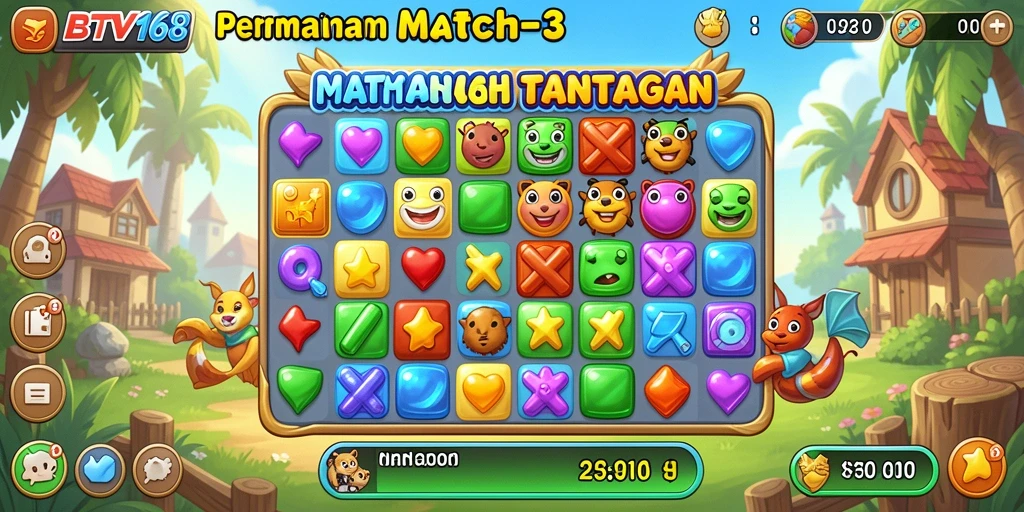 Tampilan gameplay seru dari BTV168 yang penuh warna.