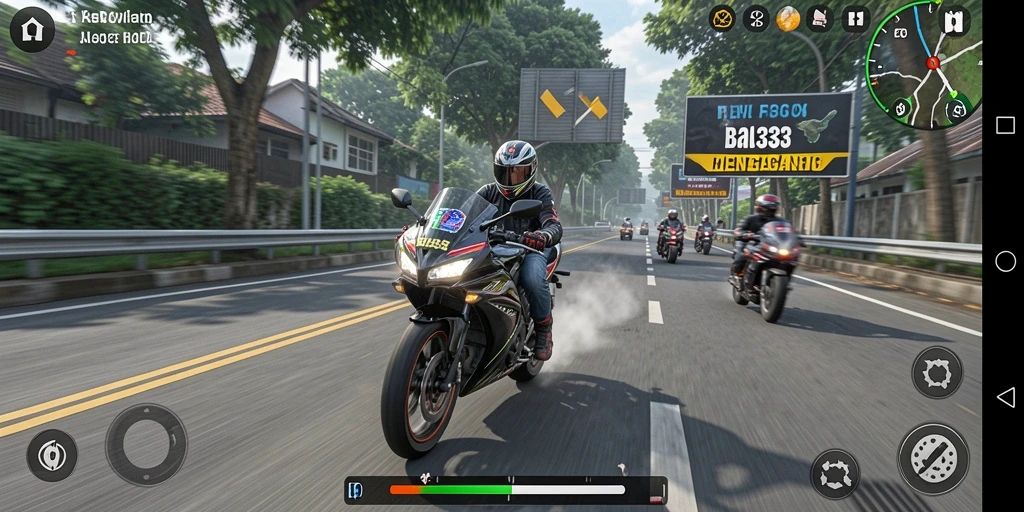 Gameplay balapan motor yang seru dan mendebarkan di FB333.