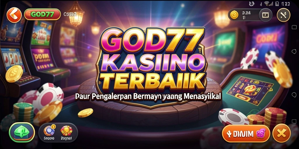 Screenshot gameplay GOD77 menampilkan suasana kasino yang memukau.