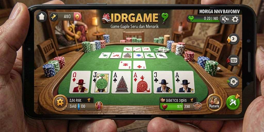 Screenshot gameplay IDRGAME yang menunjukkan keseruan permainan Gaple.