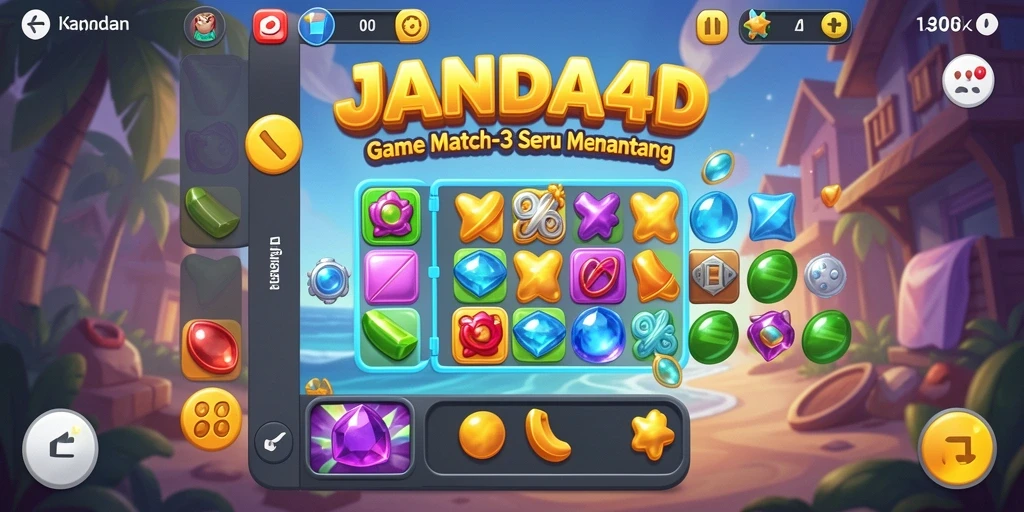 Tampilan gameplay JANDA4D yang cerah dan menawan di layar.