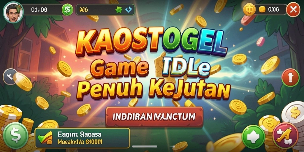 Screenshot menunjukkan gameplay seru KAOSTOGEL dengan aktivitas Idle.