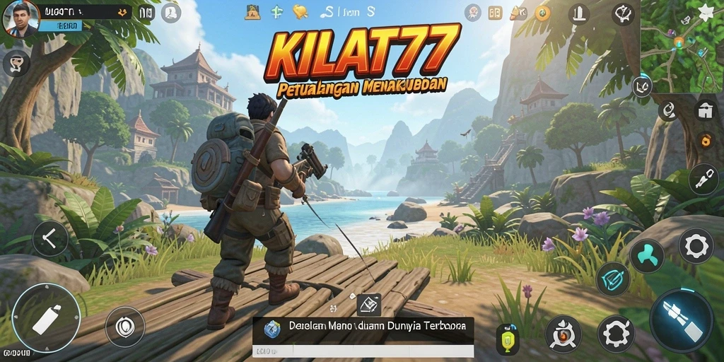 Screenshot permainan KILAT77 menampilkan keindahan dunia terbuka.