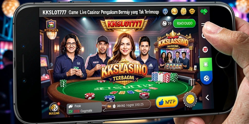 Tampilan gameplay Live Casino KKSLOT777 dengan dealer profesional.