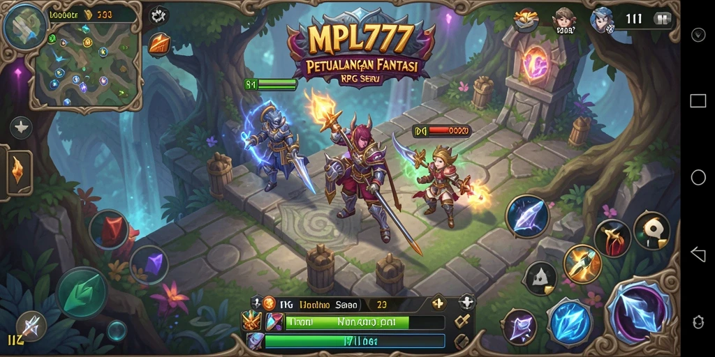 Tampilan dinamis dan seru dari gameplay RPG MPL777.