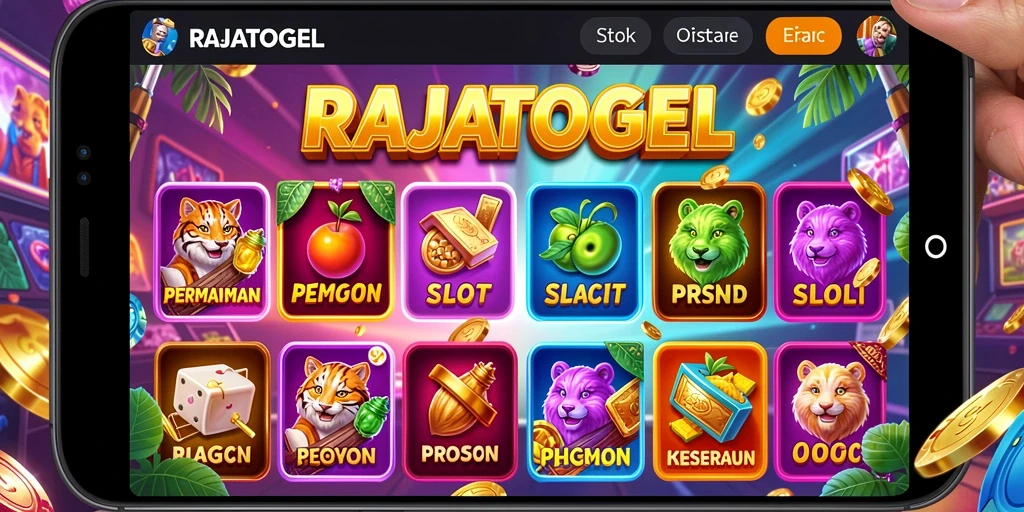 Tampilan permainan Slot RAJATOGEL yang penuh warna dan menarik.