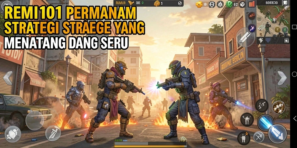 Screenshot gameplay REMI101 menampilkan aksi strategi yang mendebarkan.