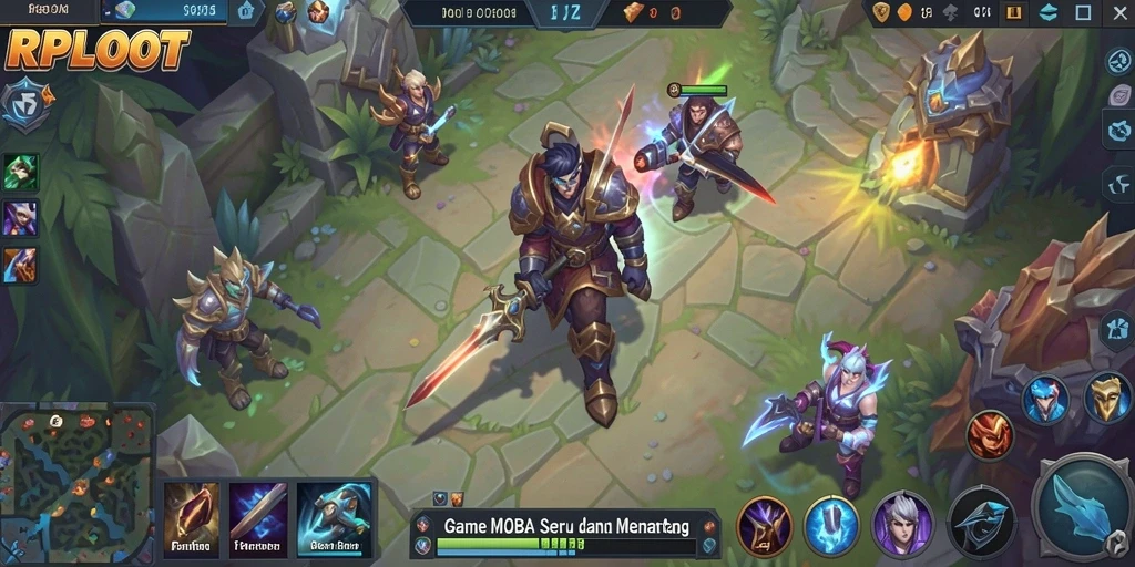 Tampilan gameplay seru di RPLOOT dengan strategi tim yang intens.