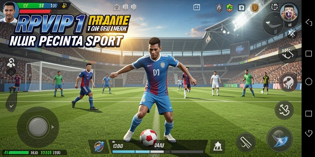 Tampilan gameplay RPVIP1 dengan grafis olahraga yang realistis.