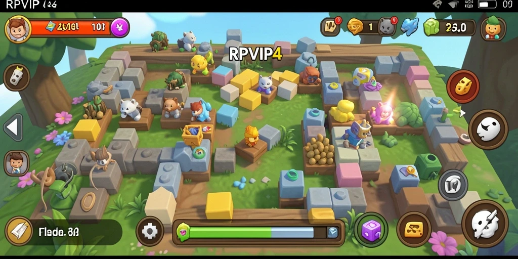 Screenshot RPVIP4 menampilkan gameplay seru permainan Puzzle.