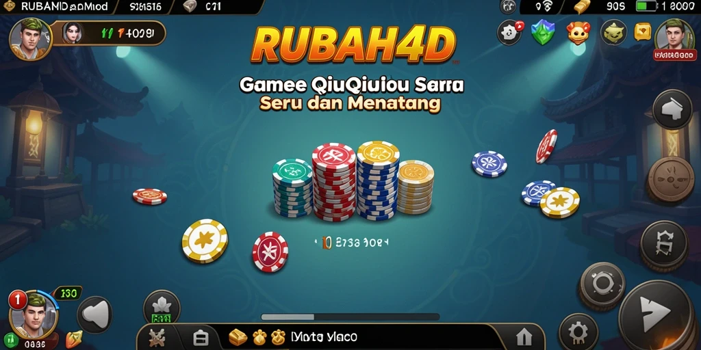 Screenshot gameplay menunjukkan suasana seru permainan QiuQiu.