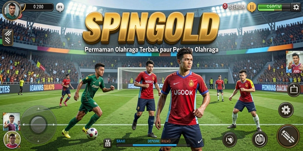 Tampilan utama gameplay SPINGOLD yang seru dan dinamis.