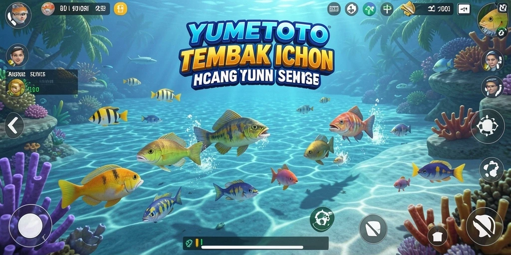 Tampilan gameplay YUMETOTO yang penuh aksi tembak ikan.